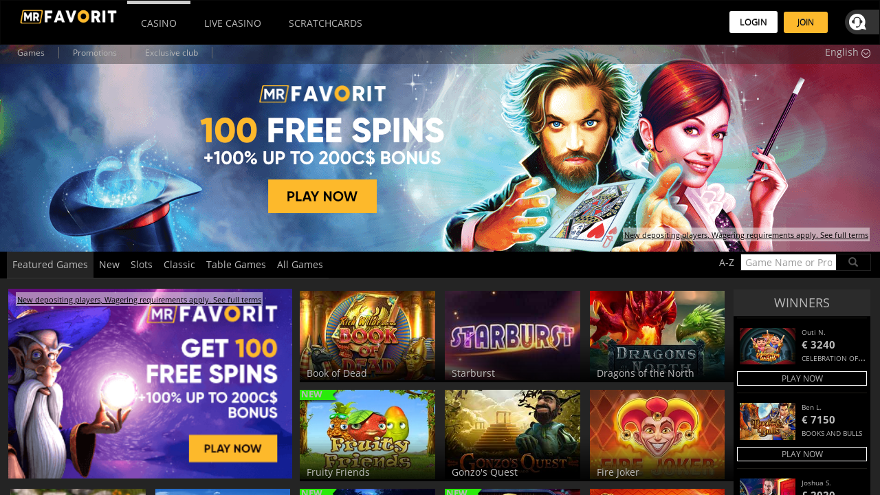 MRFAVORIT Casino review Screenshot MRFAVORIT Casino review Screenshot
