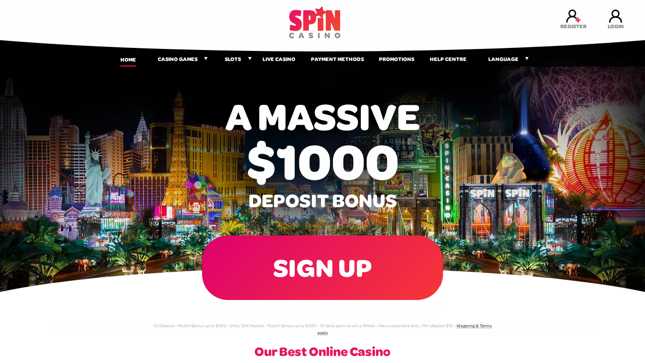 Spin Casino review Screenshot Spin Casino review Screenshot