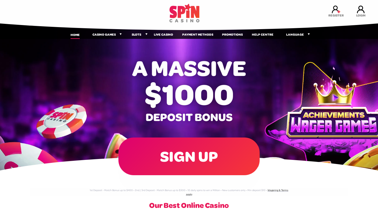 Spin Casino review Screenshot Spin Casino review Screenshot
