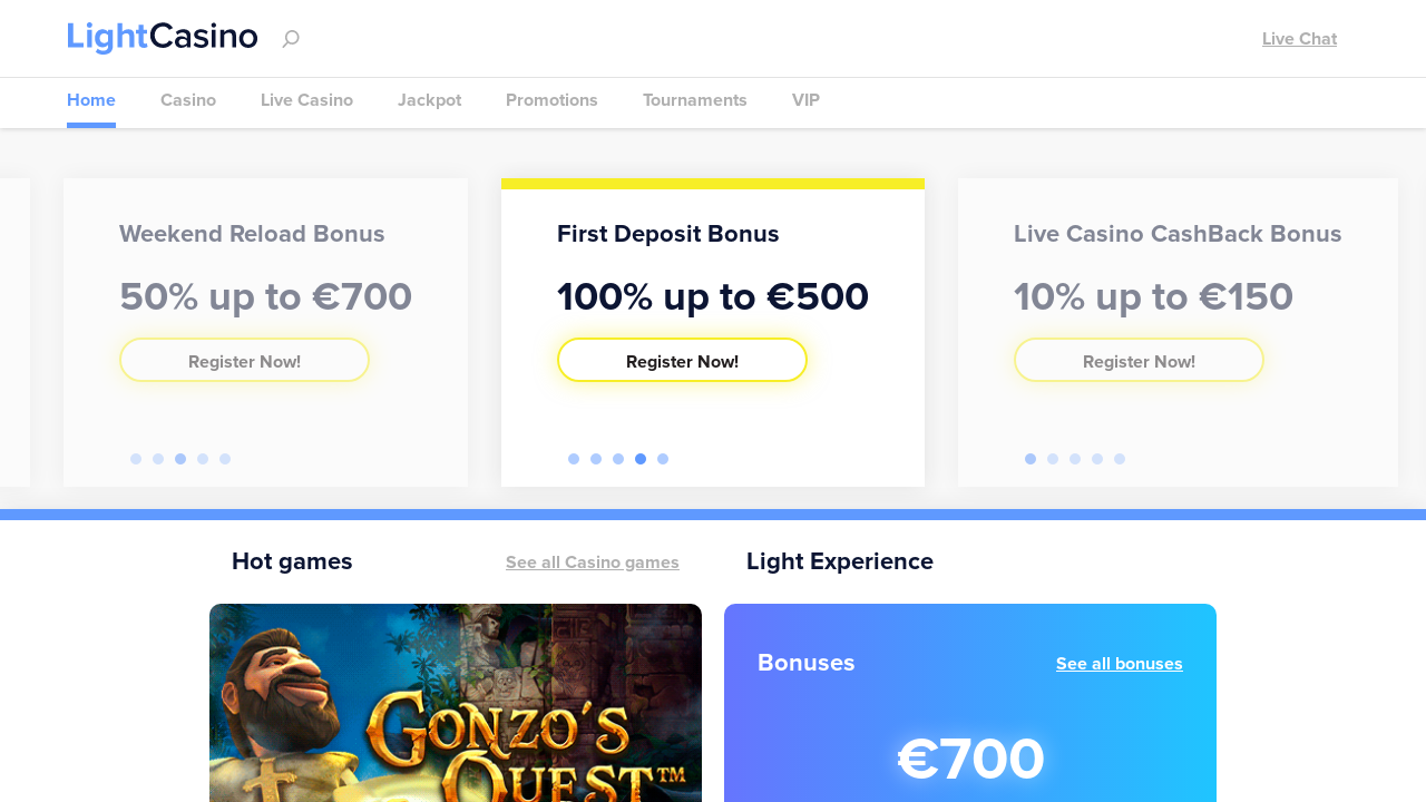 LightCasino review Screenshot LightCasino review Screenshot
