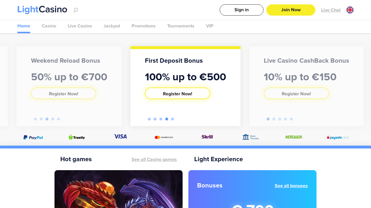 LightCasino review Screenshot LightCasino review Screenshot