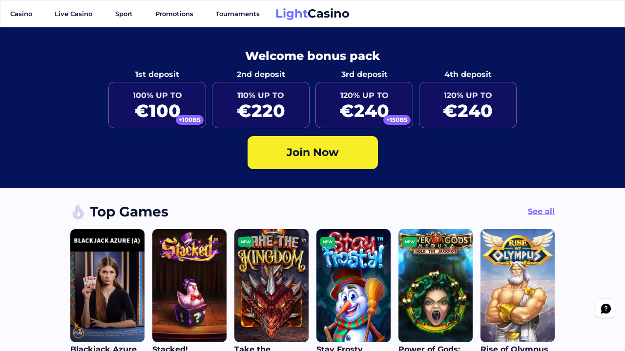 LightCasino review Screenshot LightCasino review Screenshot