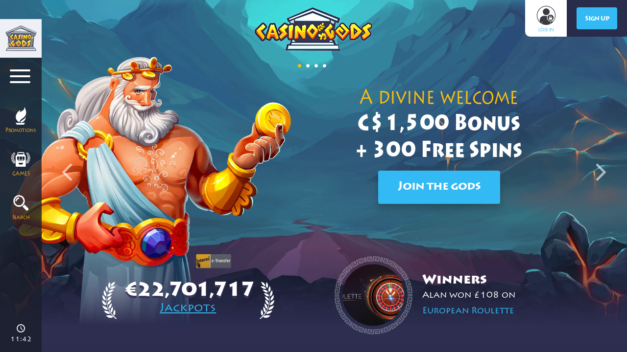 Casino Gods review Screenshot Casino Gods review Screenshot