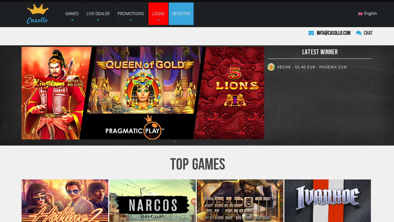 Casollo Casino review Screenshot Casollo Casino review Screenshot