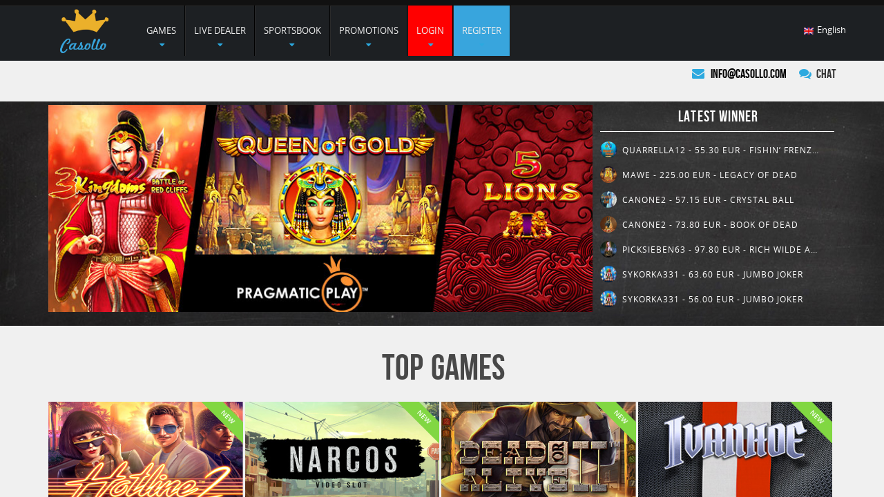 Casollo Casino review Screenshot Casollo Casino review Screenshot