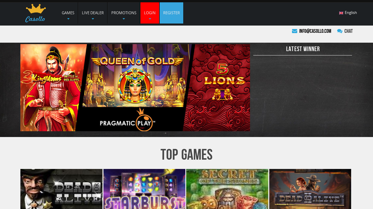 Casollo Casino review Screenshot Casollo Casino review Screenshot