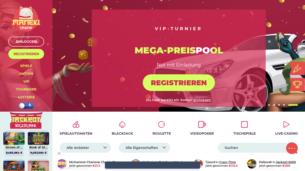 Maneki Casino review Screenshot Maneki Casino review Screenshot
