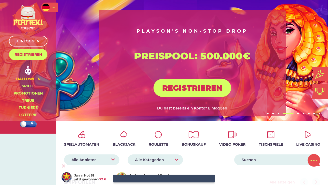 Maneki Casino review Screenshot Maneki Casino review Screenshot