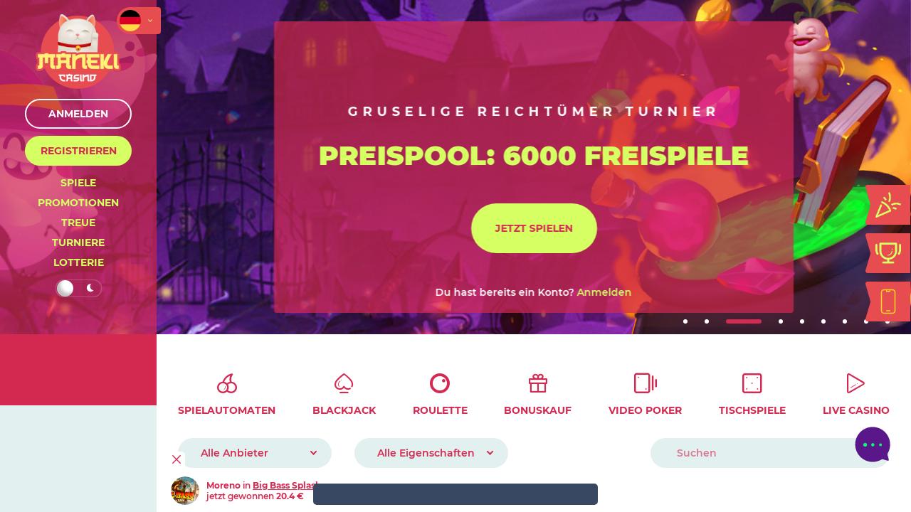 Maneki Casino review +++ Welcome Bonus & FS 10/2023