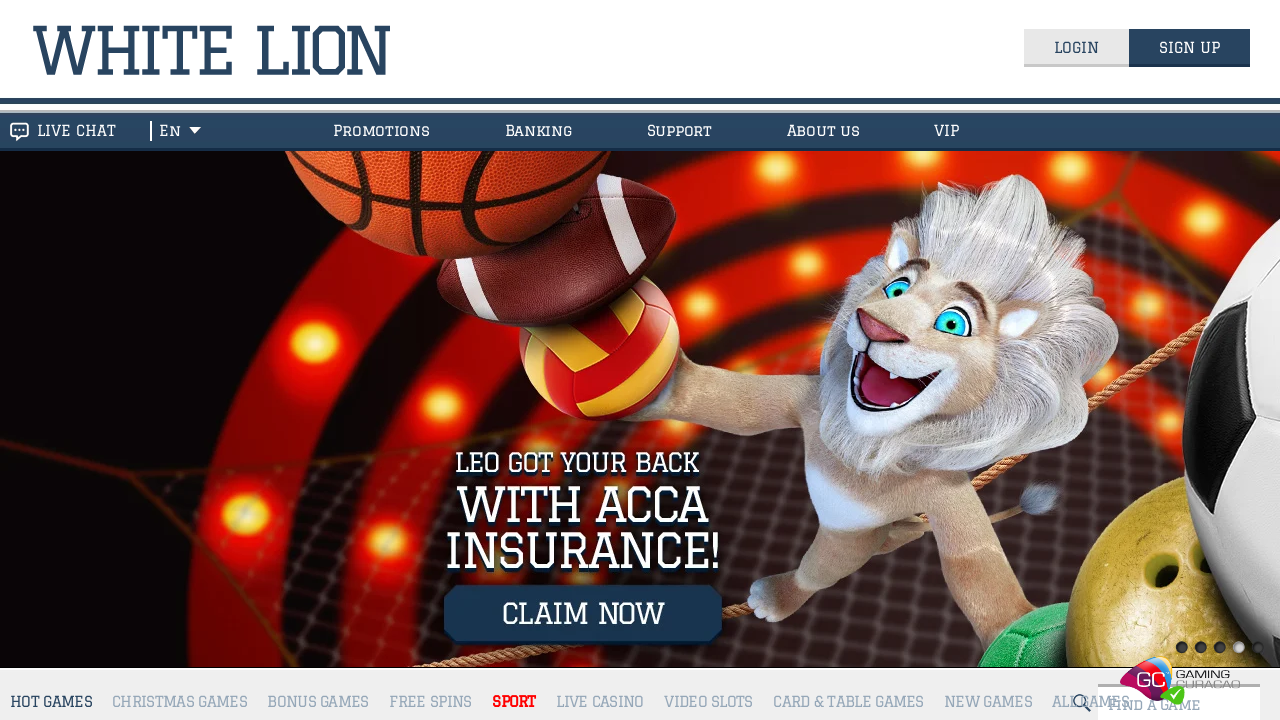 WhiteLion Bets Casino review Screenshot WhiteLion Bets Casino review Screenshot