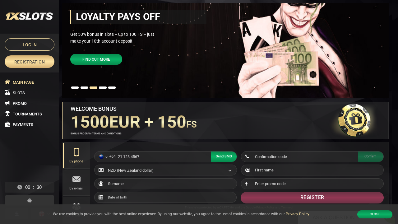 1xSlots Casino review Screenshot 1xSlots Casino review Screenshot