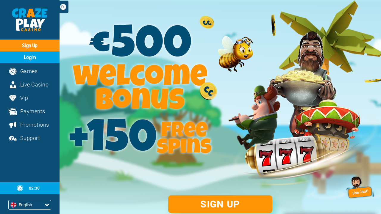 Crazeplay Casino review Screenshot Crazeplay Casino review Screenshot