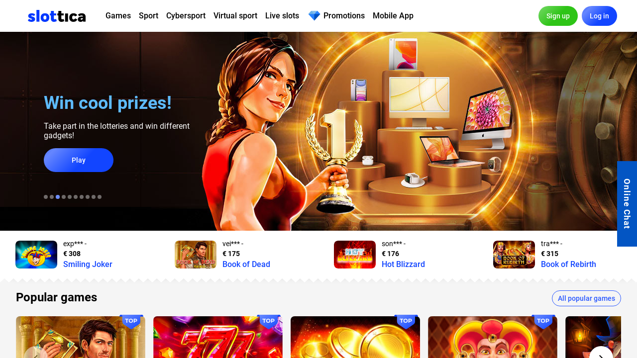 Slottica Casino review Screenshot Slottica Casino review Screenshot