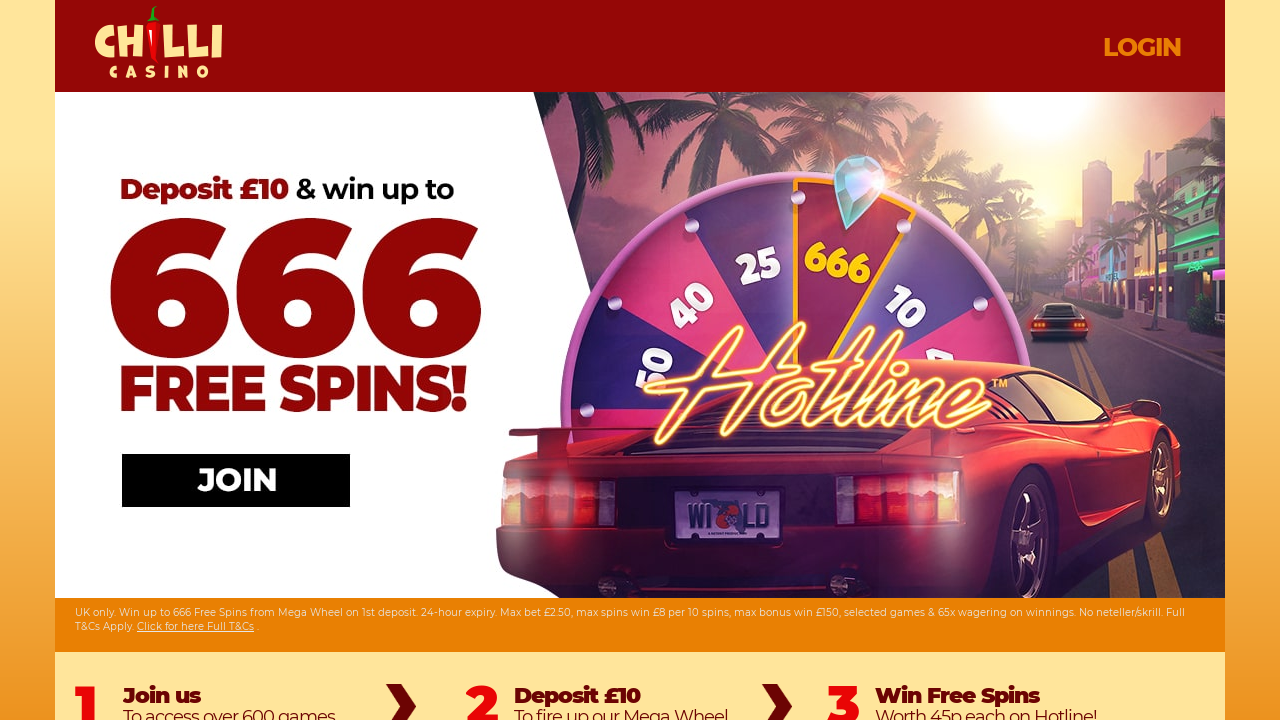 Chilli Casino review Screenshot Chilli Casino review Screenshot