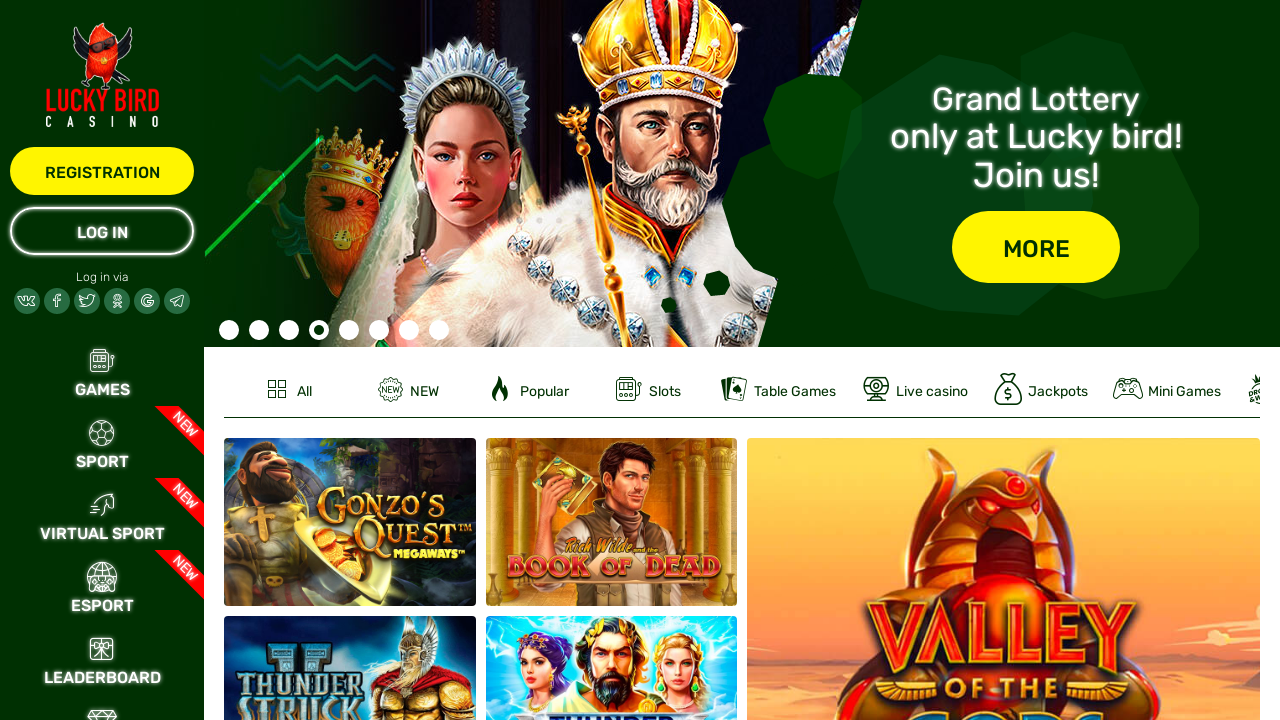 Lucky Bird Casino review Screenshot Lucky Bird Casino review Screenshot