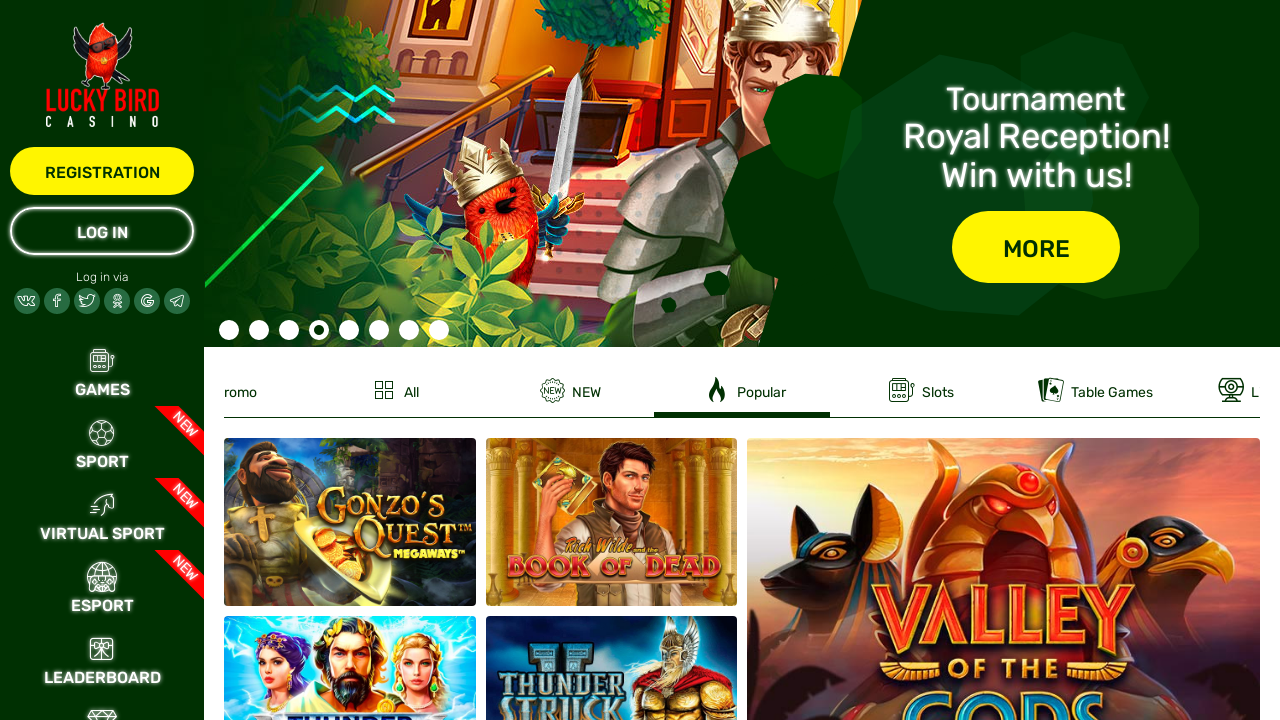 Lucky Bird Casino review Screenshot Lucky Bird Casino review Screenshot