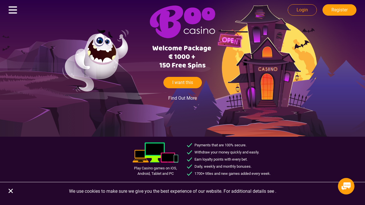 BooCasino review Screenshot BooCasino review Screenshot