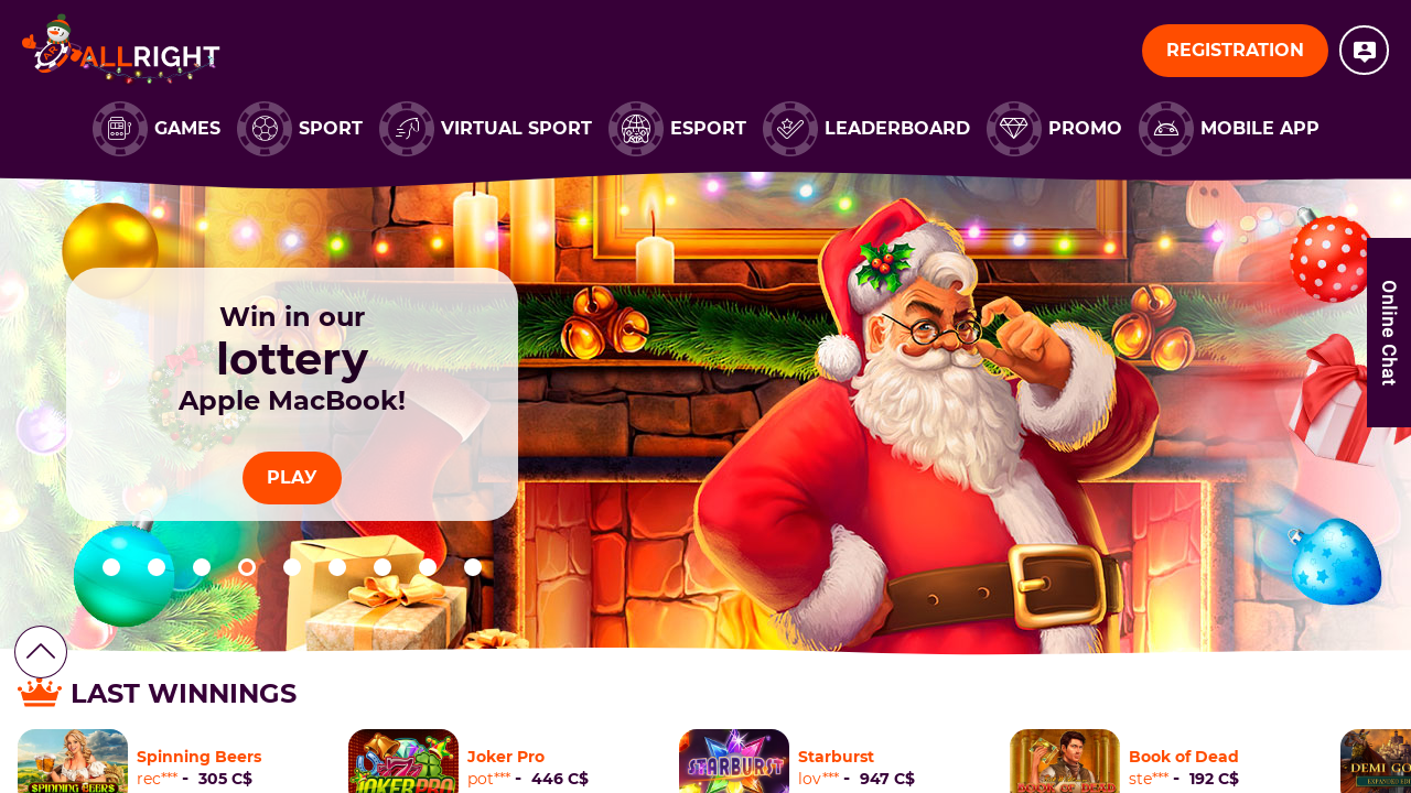 All Right Casino review Screenshot All Right Casino review Screenshot