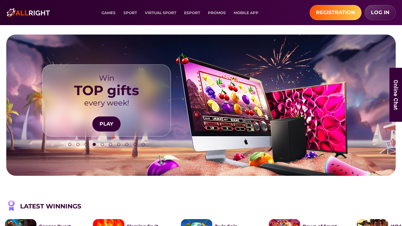All Right Casino review Screenshot All Right Casino review Screenshot
