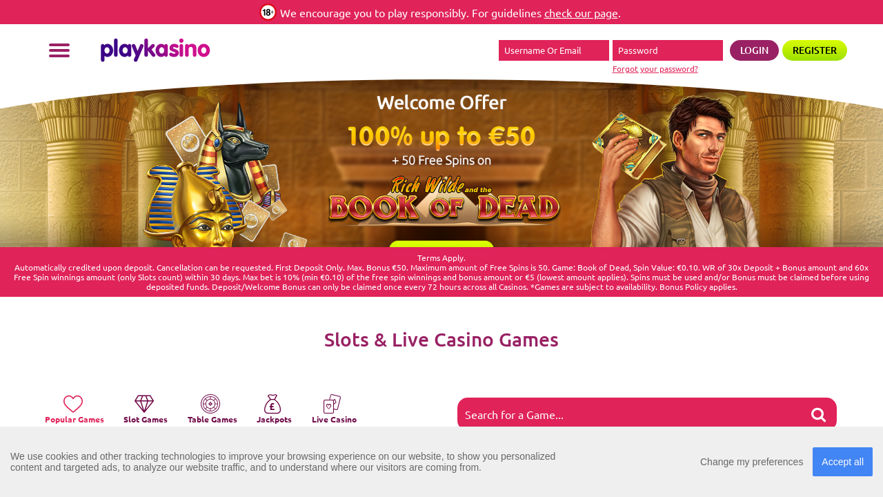 PlayKasino review Screenshot PlayKasino review Screenshot