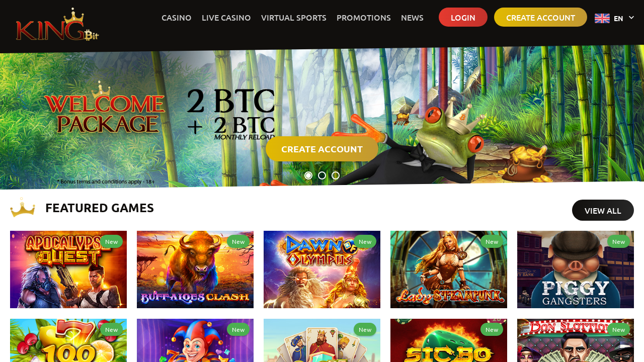 KingBit Casino review Screenshot KingBit Casino review Screenshot