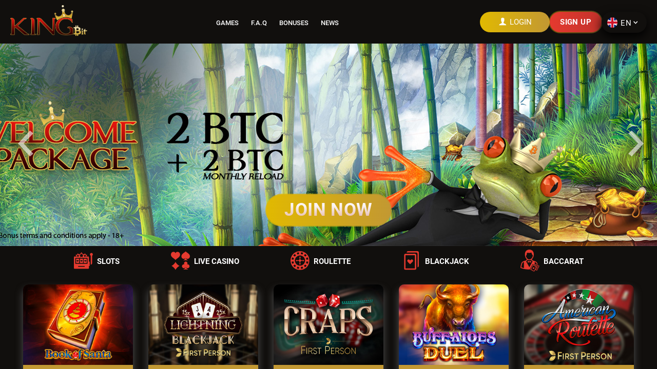 KingBit Casino review Screenshot KingBit Casino review Screenshot