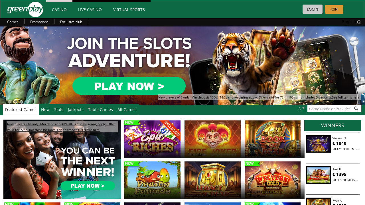 Greenplay Casino review Screenshot Greenplay Casino review Screenshot