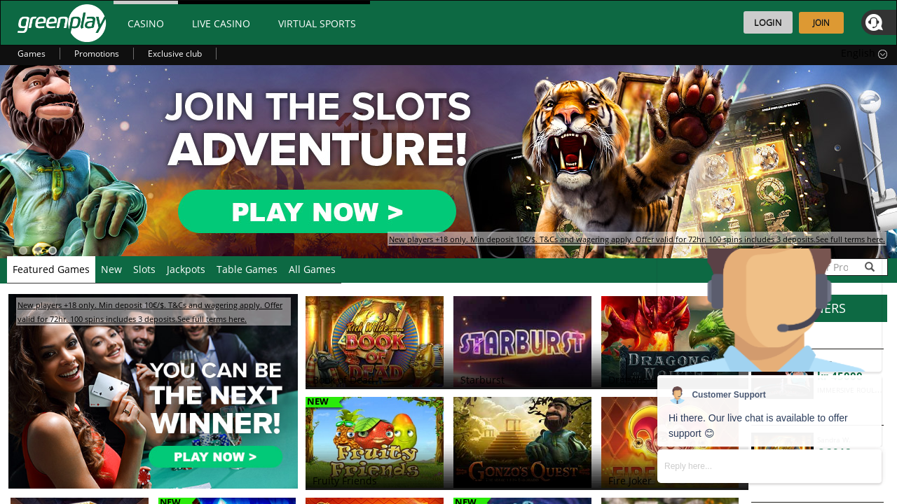 Greenplay Casino review Screenshot Greenplay Casino review Screenshot