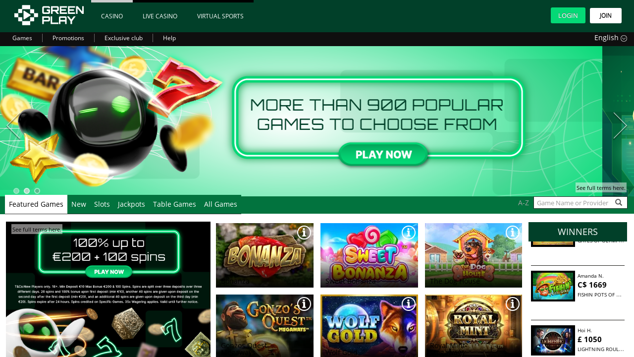Greenplay Casino review Screenshot Greenplay Casino review Screenshot