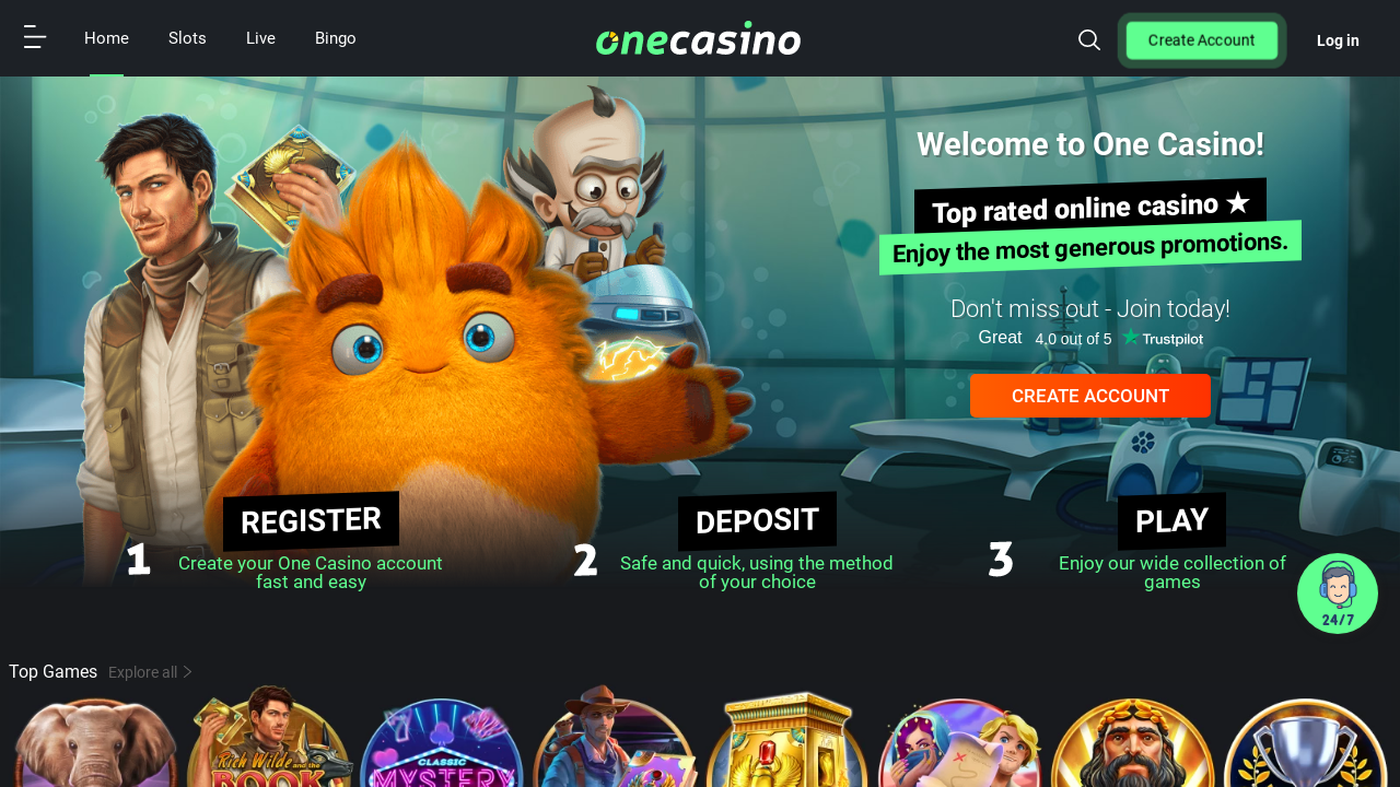 One Casino review Screenshot One Casino review Screenshot