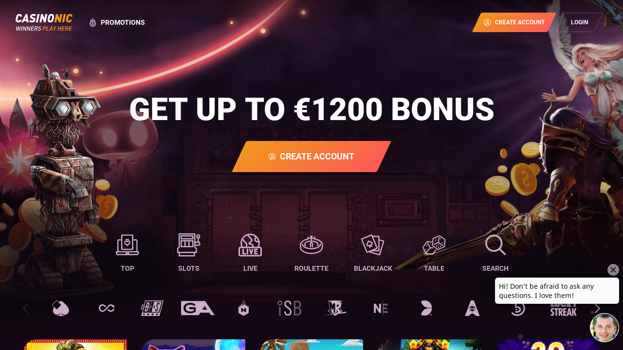 Casinonic review Screenshot Casinonic review Screenshot