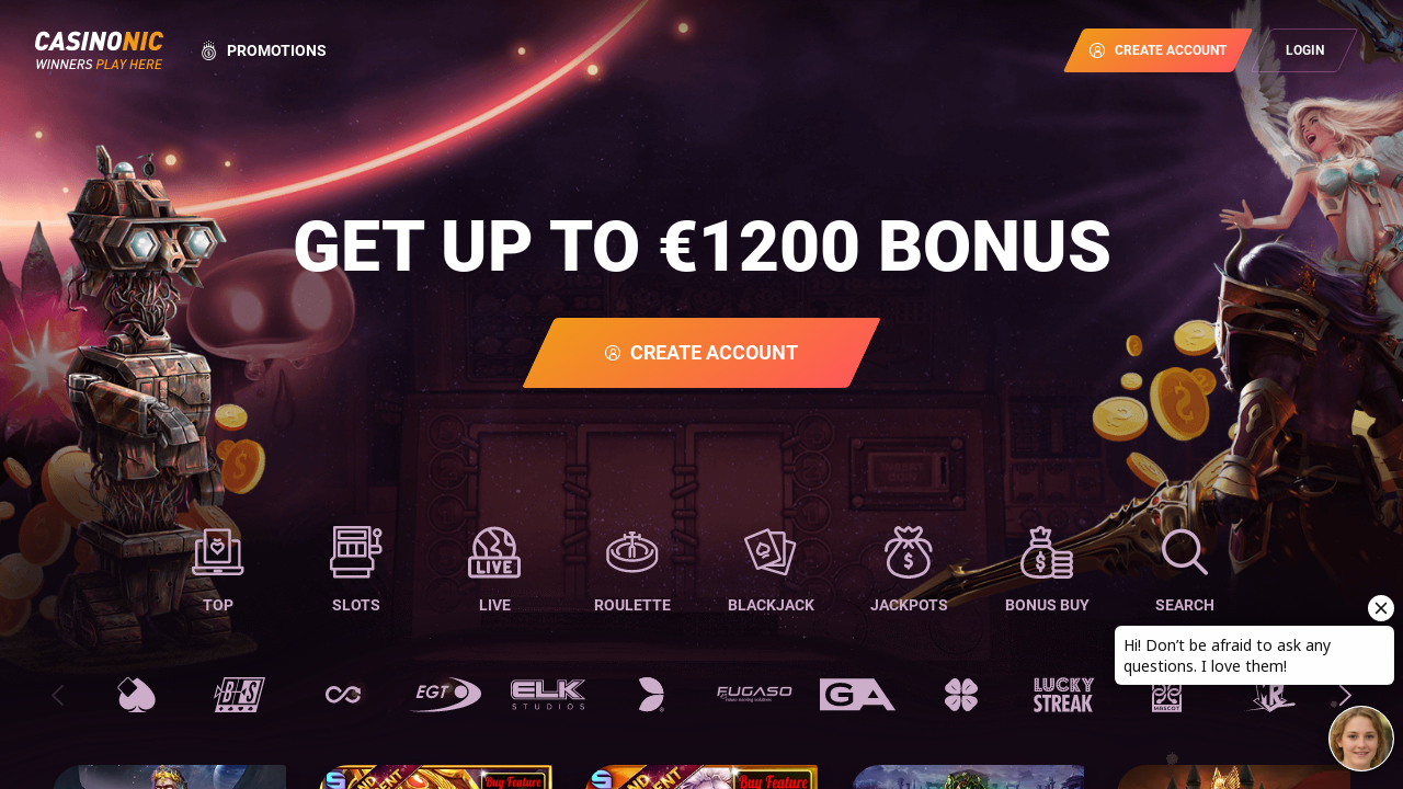 Casinonic review Screenshot Casinonic review Screenshot