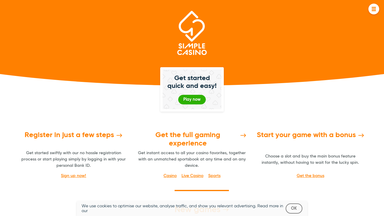 Simple Casino review Screenshot Simple Casino review Screenshot