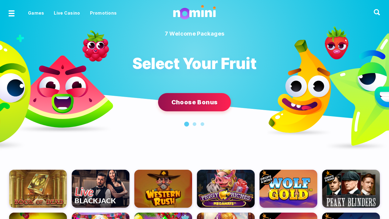 Nomini Casino review Screenshot Nomini Casino review Screenshot