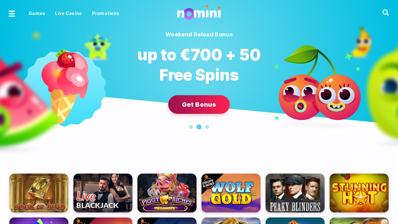 Nomini Casino review Screenshot Nomini Casino review Screenshot