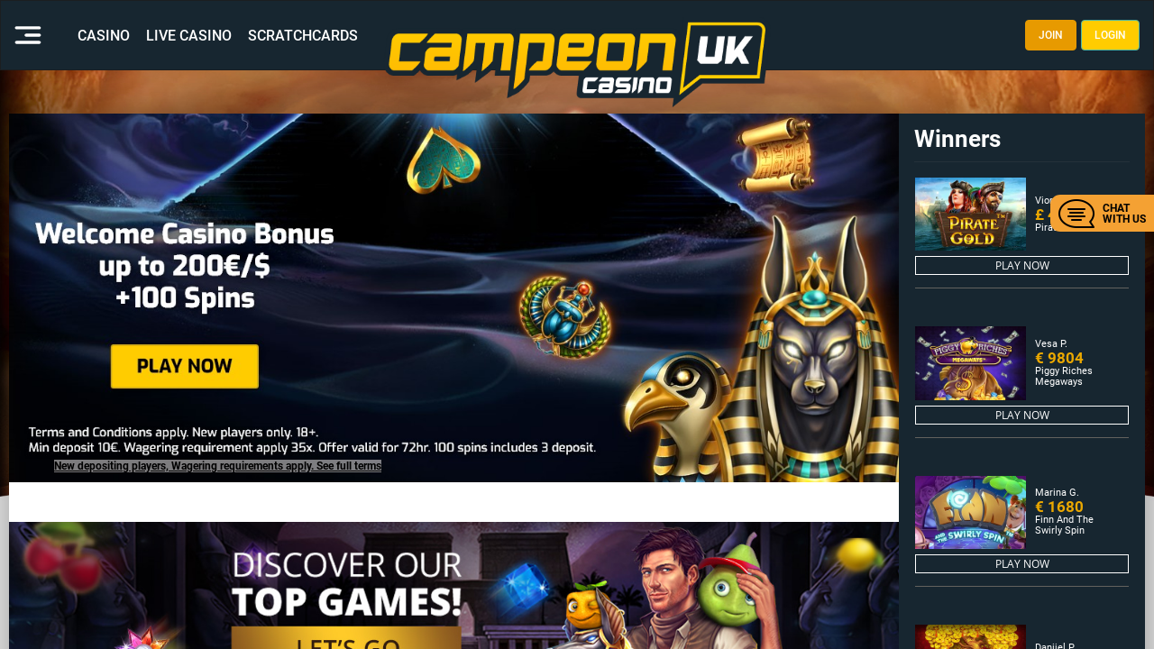 CampeonUK Casino review Screenshot CampeonUK Casino review Screenshot
