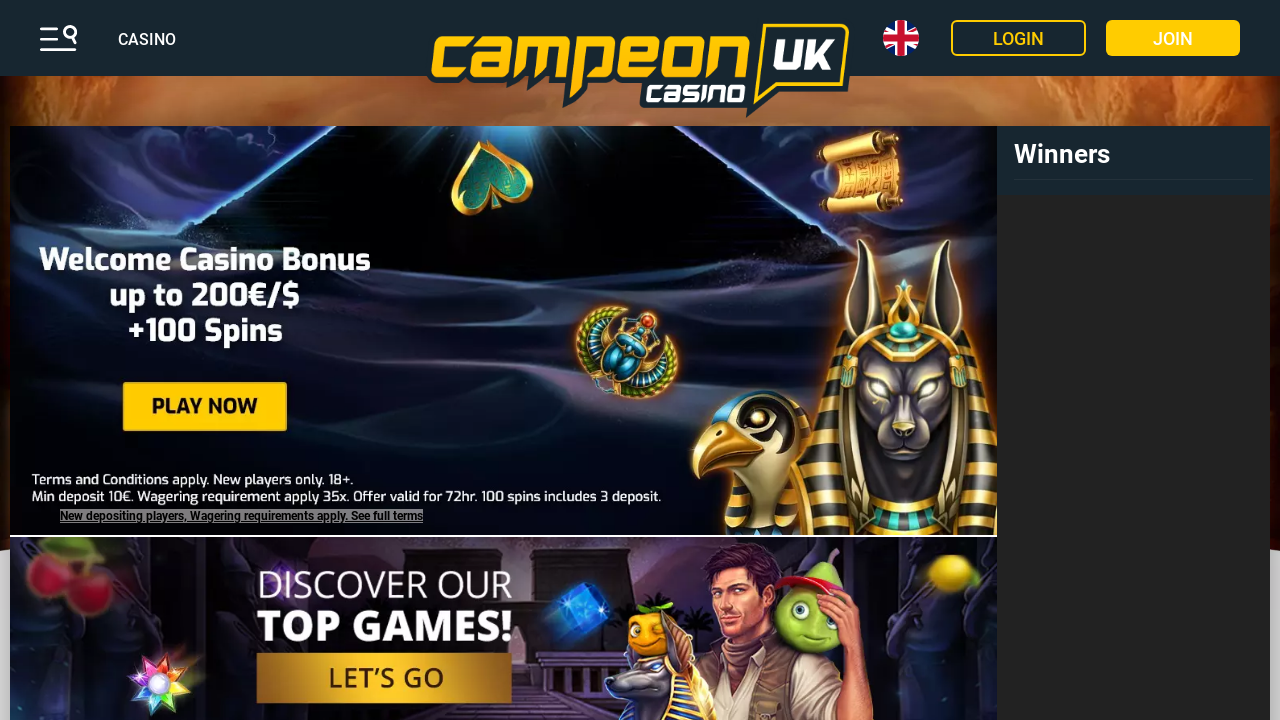 CampeonUK Casino review Screenshot CampeonUK Casino review Screenshot