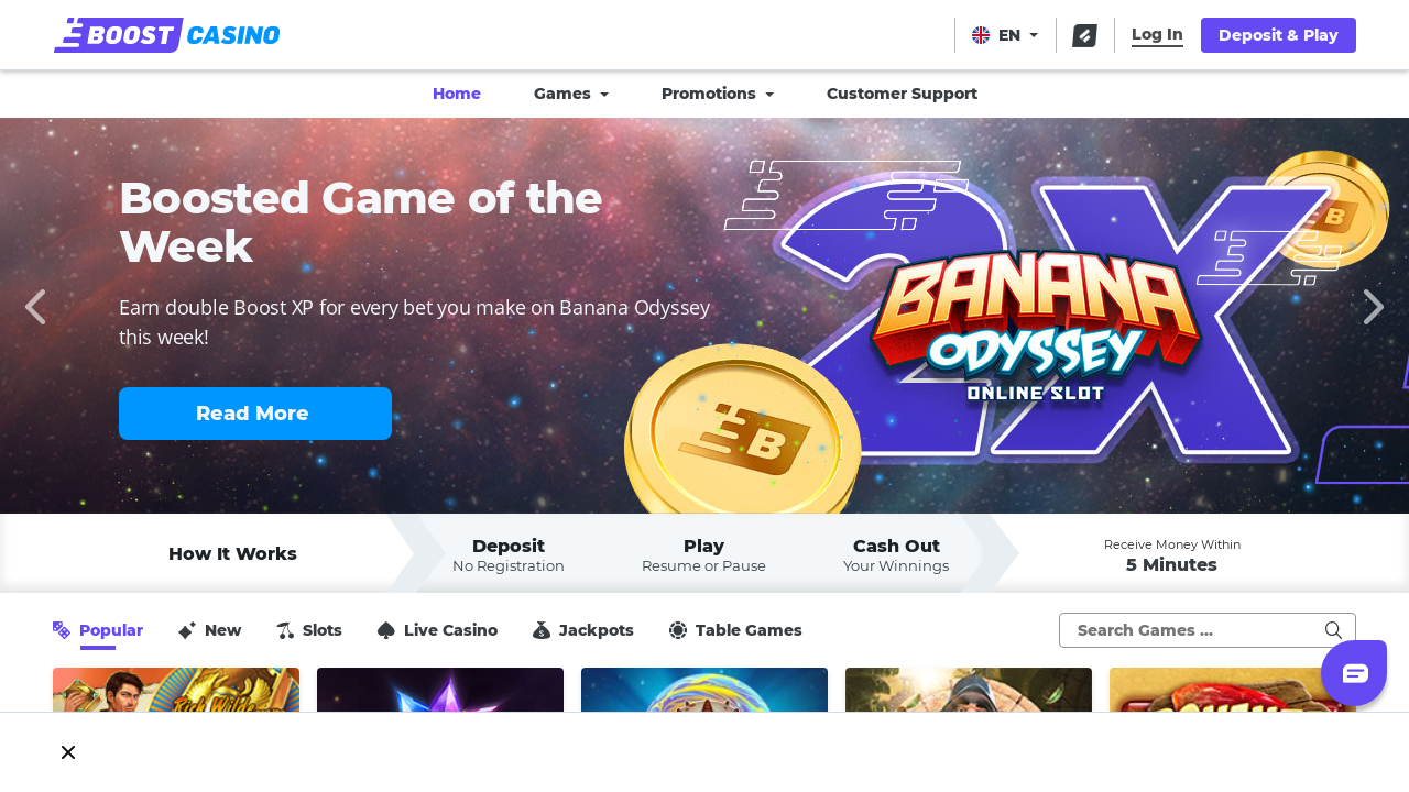 Boost Casino review Screenshot Boost Casino review Screenshot