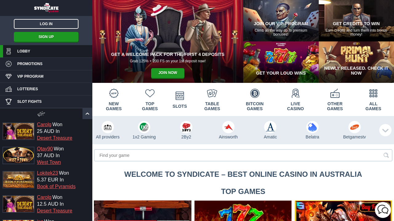 Syndicate Casino review Screenshot Syndicate Casino review Screenshot