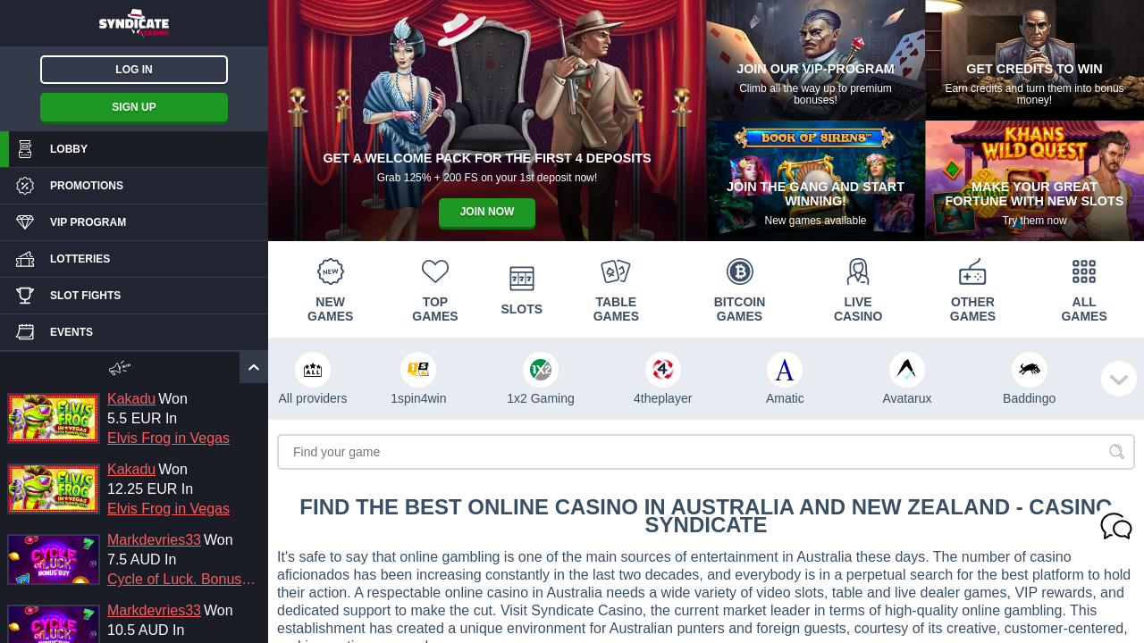 Syndicate Casino review Screenshot Syndicate Casino review Screenshot