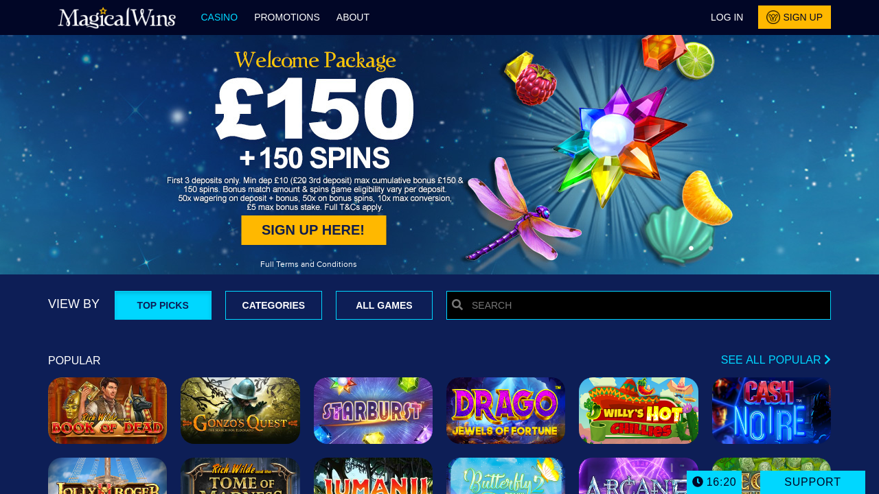 Magical Wins review Screenshot Magical Wins review Screenshot