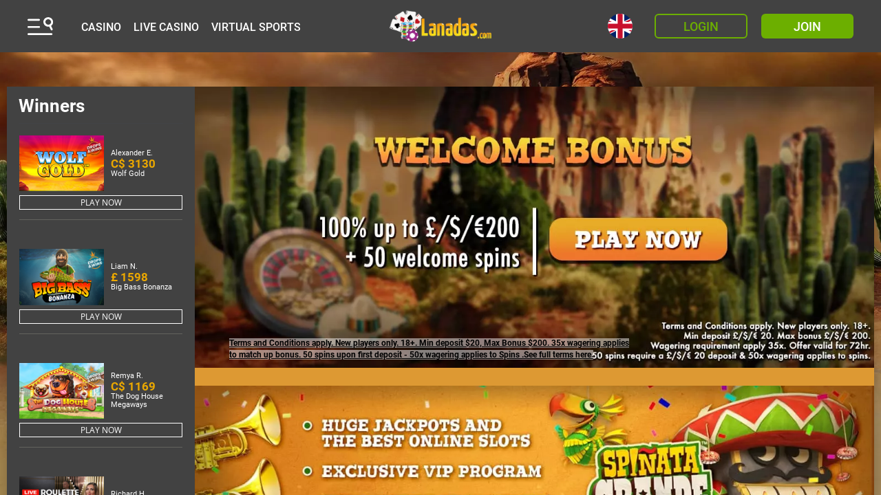 Lanadas Casino review Screenshot Lanadas Casino review Screenshot