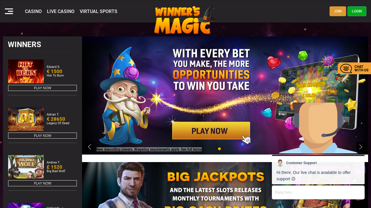 Winners Magic review Screenshot Winners Magic review Screenshot