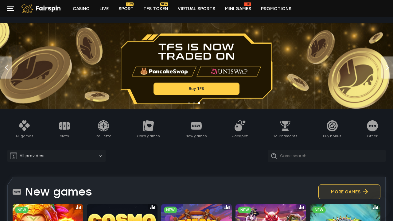 Fairspin Casino review Screenshot Fairspin Casino review Screenshot