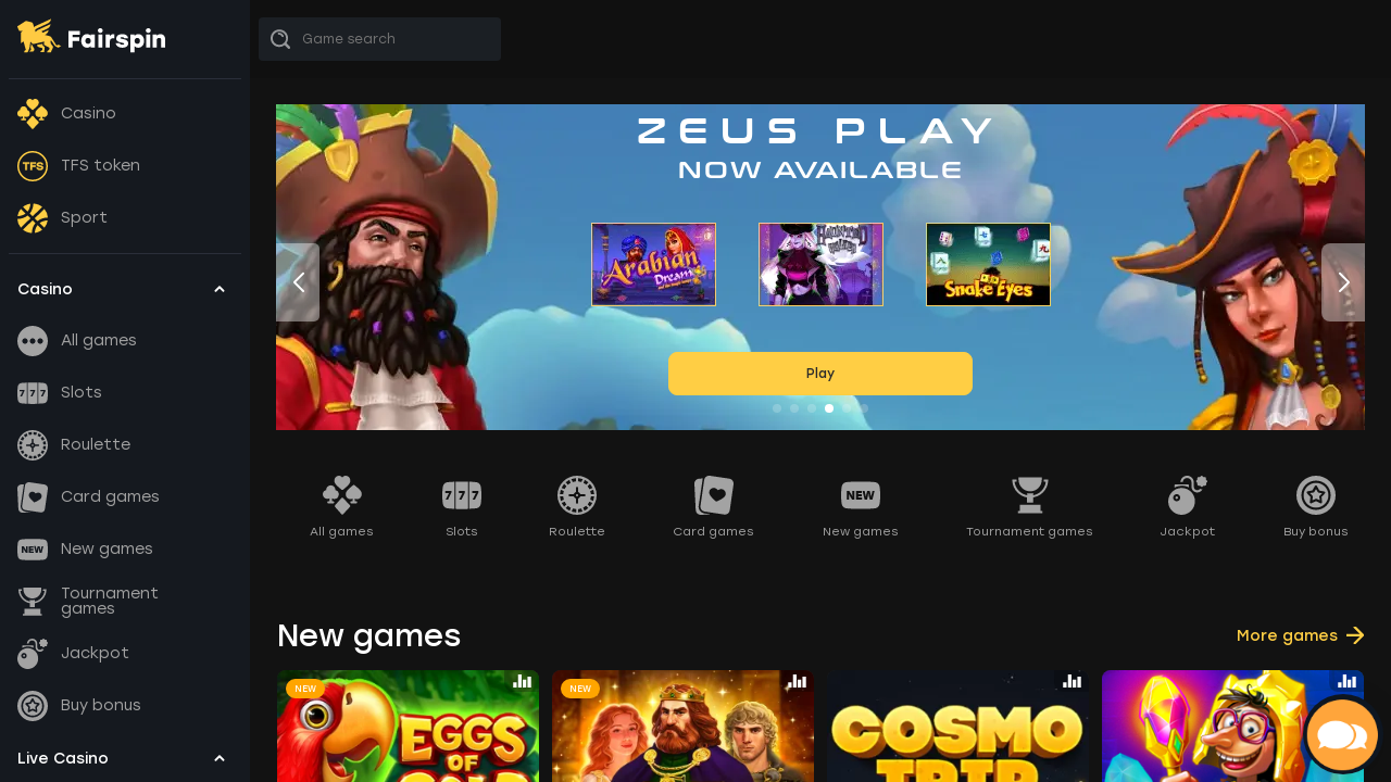 Fairspin Casino review Screenshot Fairspin Casino review Screenshot