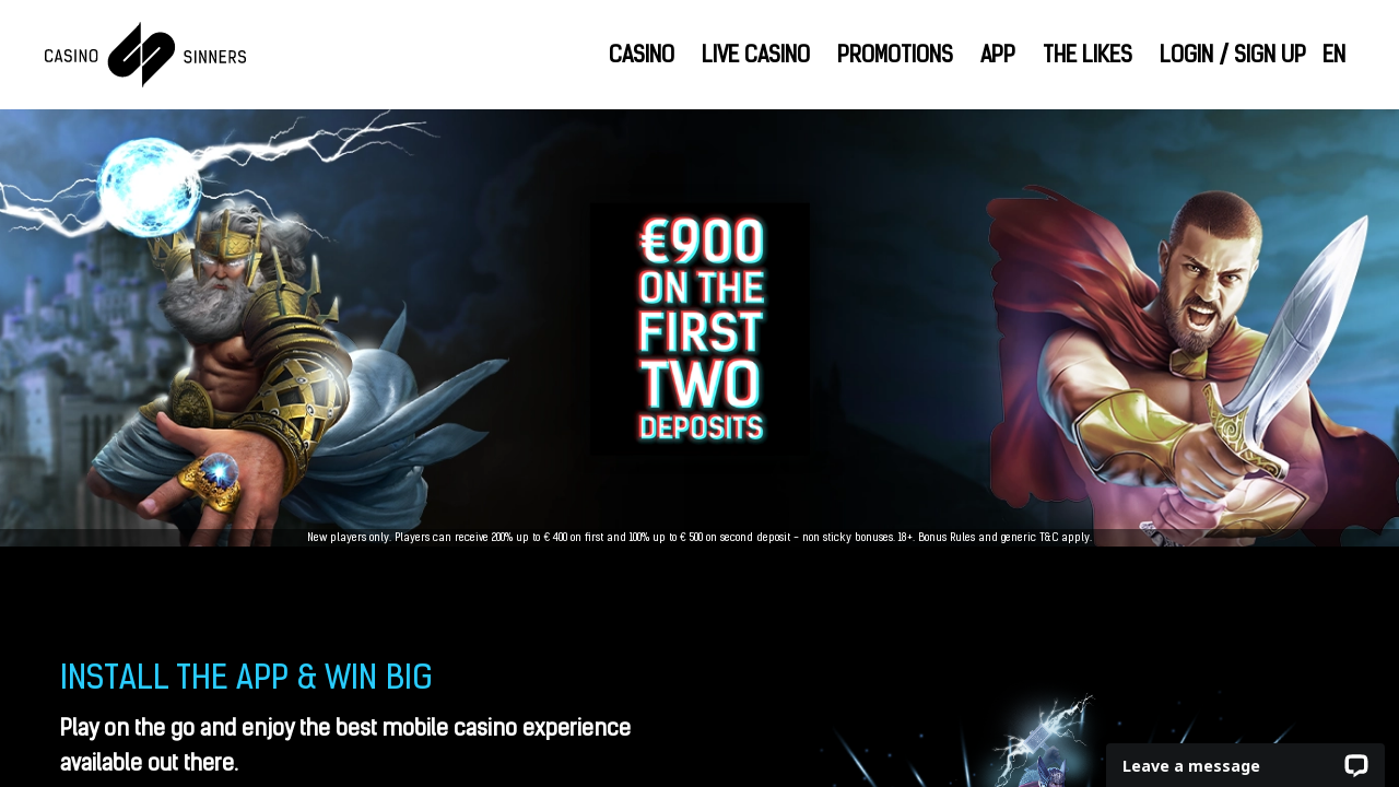 Casino Sinners review Screenshot Casino Sinners review Screenshot