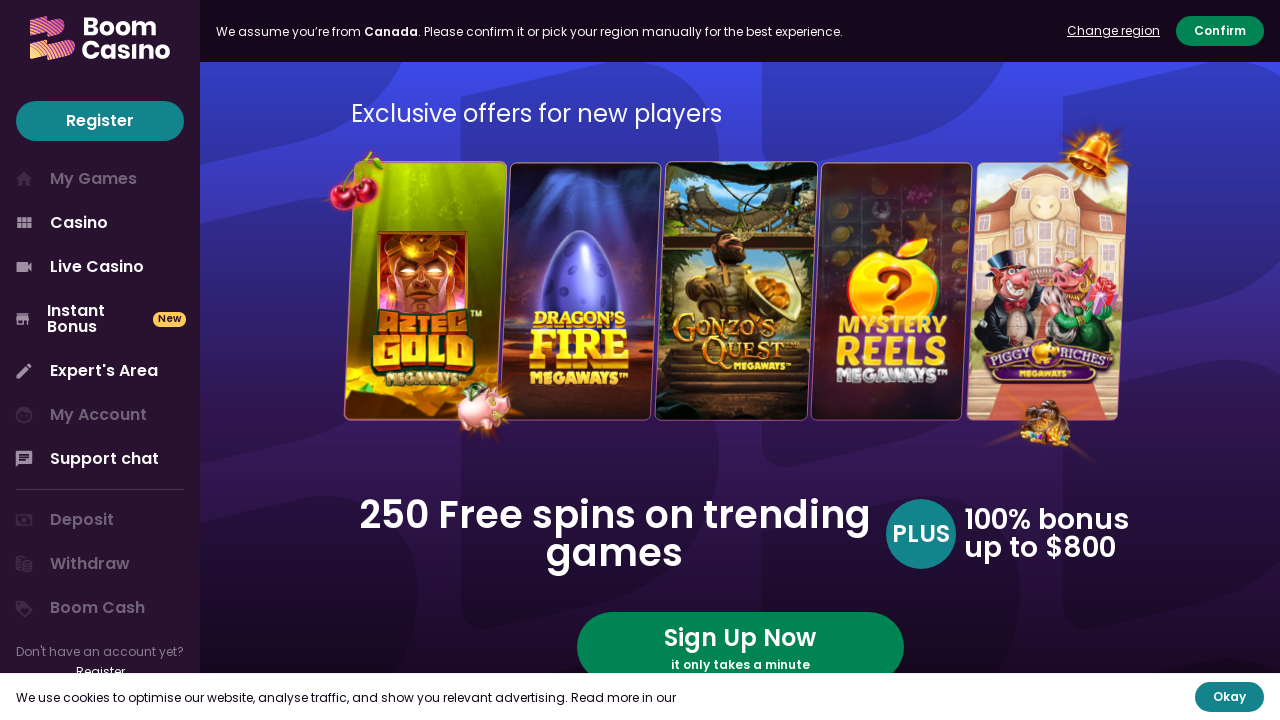 Boom Casino review Screenshot Boom Casino review Screenshot