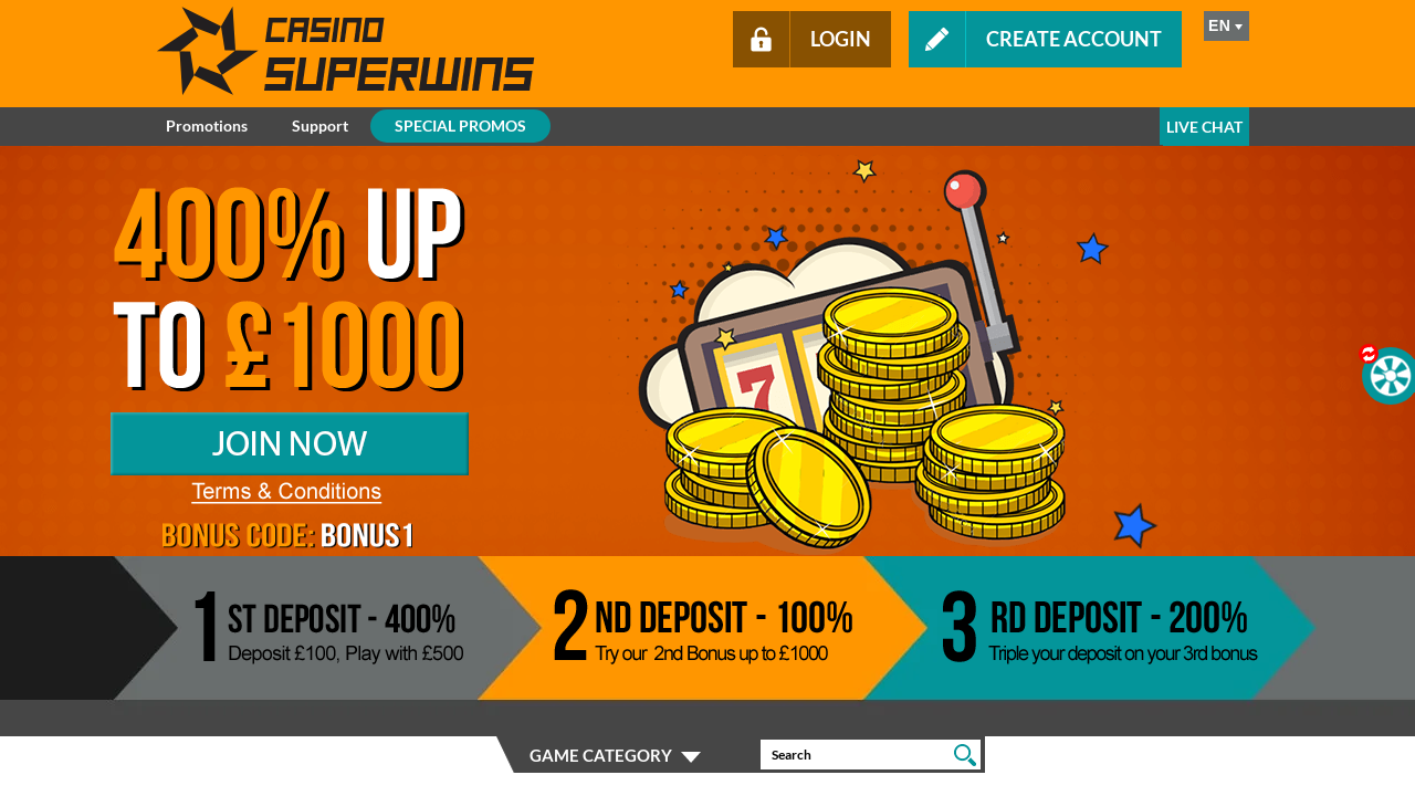 Casino Superwins review Screenshot Casino Superwins review Screenshot