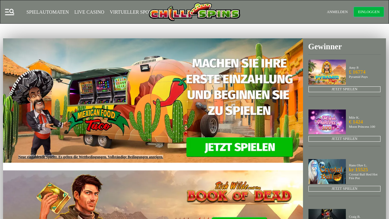 Chilli Spins review Screenshot Chilli Spins review Screenshot