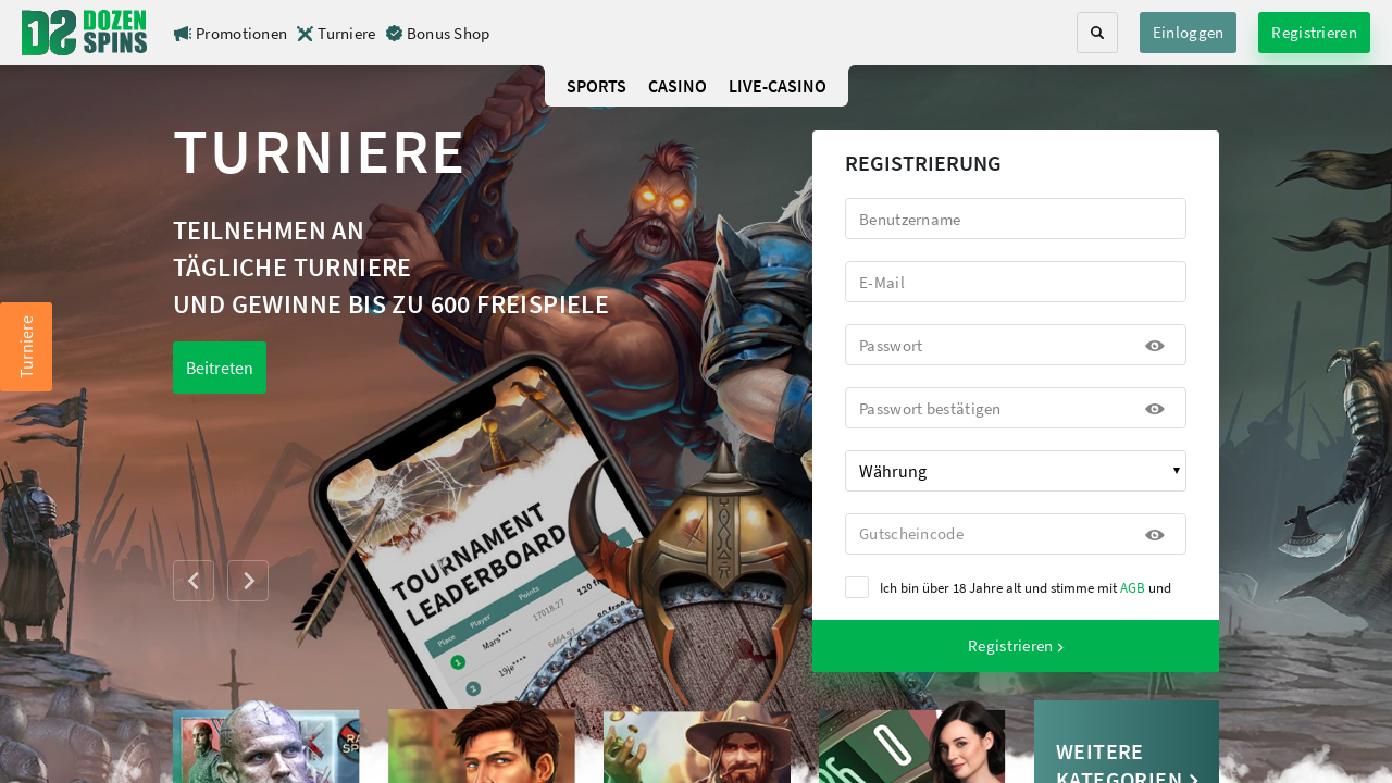DozenSpins review Screenshot DozenSpins review Screenshot